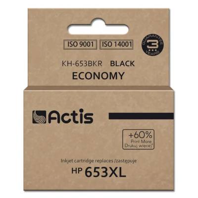 Actis Касета с мастило Actis KH-653BKR (заместител за HP 653XL 3YM75AE, Premium, 20 ml, 575 страници, черна) (KH-653BKR)