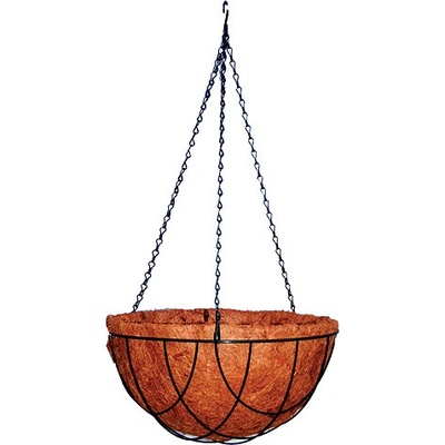 Strend Pro Květináče LC-CocoH-24 ocel / kokos závěsný 35x35x17 cm