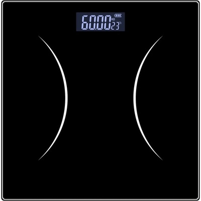 Електронен кантар Rosberg R51650G, До 180 кг, LCD дисплей, 2 x AAA батерии, Черен (R51650G Black)