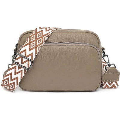 dámska malá crossbody kabelka béžová