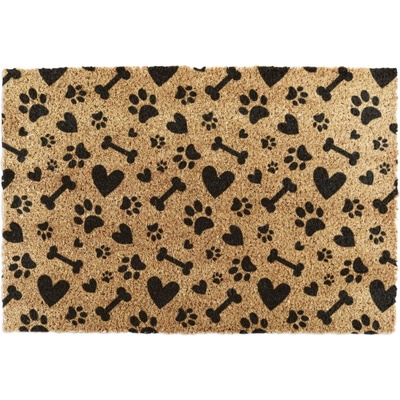Artsy Mats Изтривалка от кокосови влакна 60x90 cm Paws and Bones - Artsy Doormats (9060-PAWANDBONES)