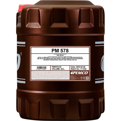 PEMCO 578 75W-80 GL-4 20 l