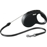 flexi Автоматичен повод FLEXI NEW Classic M черно въже 5 м. / 20 кг. 02262