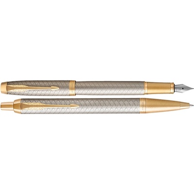 Parker 1502/3191684 IM Premium Warm Grey GT sada dárková sada plnicího pera a kuličkové tužky / propisky