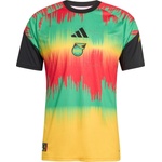adidas Mens Jamaica Pre-Match Shirt 2026 - Gold/Green