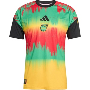 adidas Mens Jamaica Pre-Match Shirt 2026 - Gold/Green