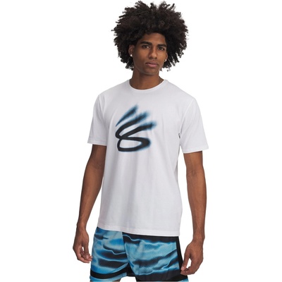 Under Armour Мъжка тениска Under Armour Curry Playable T-Shirt Mens - White/Black