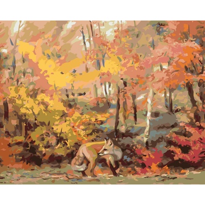 ZUTY Malování podle čísel LIŠKA V LESE D RUSTY RUST Rozměr 40 x 50 cm Rámování vypnuté plátno na rám