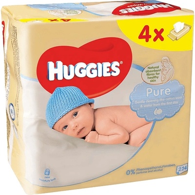 Huggies Quatro Pack Pure 4 x 56 ks