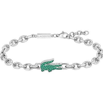 Lacoste Ocelový náramek se zelenými krystaly Arthor 2040610