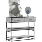 vidaXL Конзолна маса, сив сонома, 90x35x80 см, инженерно дърво (849182)