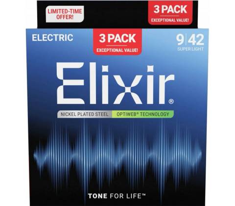 Elixir Optiweb Electric 16571 3-pack