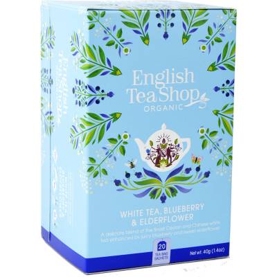 English Tea Shop BIO Biely čaj s bazou a čučoriedkou 20 sáčků