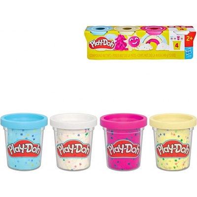 HASBRO PLAY-DOH 4 kelímky s konfetami 340g