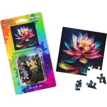 WoodMix Puzzles Дървен пъзел WoodMix, Цветя, 40 части - Водна лилия (WM-P40-0002)