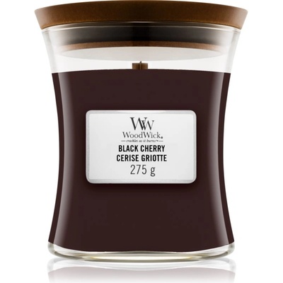 WoodWick Black Cherry ароматна свещ с дървен фитил 275 гр