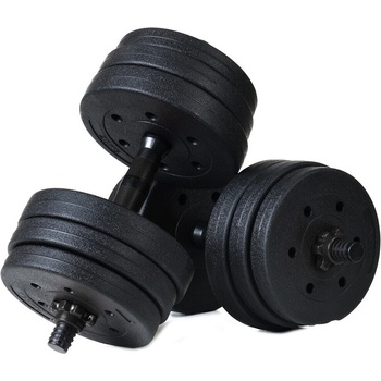 Funfit Регулируем комплект битумни дъмбели 20 кг 2x10 кг - черен (4255)