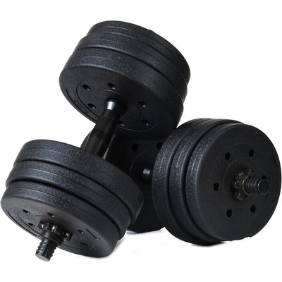 Funfit Регулируем комплект битумни дъмбели 20 кг 2x10 кг - черен (4255)