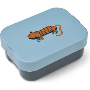LIEWOOD Детски контейнер за храна Liewood Kid's Kamil Lunchbox Food storage - Tiger / Beach Blue - размер 7, 8 x 19, 7 x 14, 1 cm (532-3371-0211)