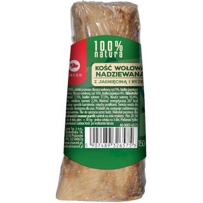 Maced hovädzia kosť s plnkou jahňacie mäso s ryžou 100% prírodná žuvacia kosť 150 g