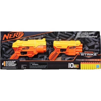 Pistole Nerf Alpha Strike 3 Fanq QS4 a Cobra RC6
