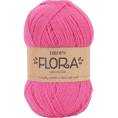 Příze DROPS Flora uni colour 28 - magenta