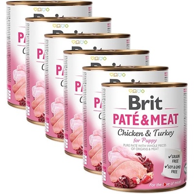 Brit Консерва Brit Paté & Meat PUPPY 6 x 800 г