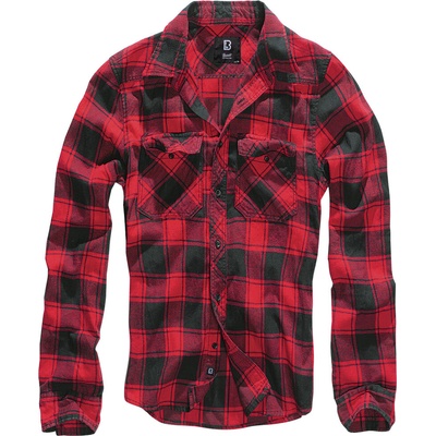 Brandit košeľa checkshirt čierno-červená