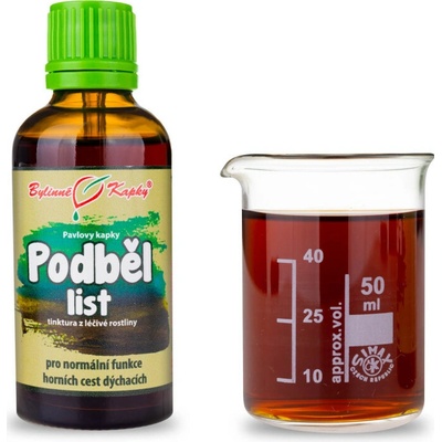 Bylinné kapky Podbeľ list bylinné kvapky tinktúra 50 ml