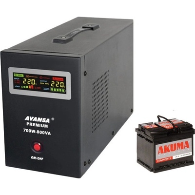 AVANSA Záložný zdroj 500 W + 46 Ah batéria
