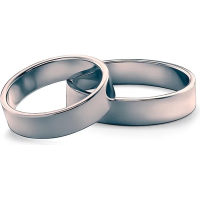 SAVICKI Сватбени халки: черно злато, плоски. 5 мм