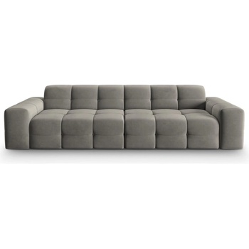 Micadoni Сив кадифен диван 255 cm Kendal - Micadoni Home (MIC_4S_121_F1_KENDAL2)