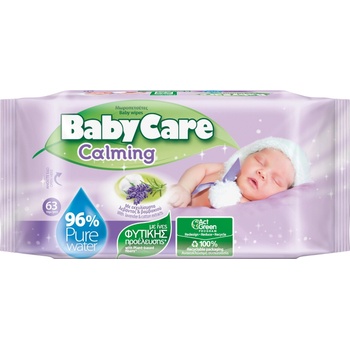 Image 1 of BabyCare Бебешки влажни кърпи BabyCare - Calming, 63 броя (742)