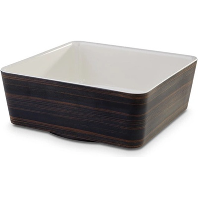 APS miska Universal melamin černo-bílá 24 x 24 cm