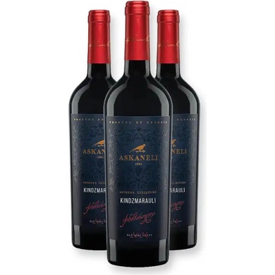 Askaneli Brothers Askaneli KINDZMARAULI červené polosladké gruzínske víno 11% 3 x 0,75 l (holá lahev)