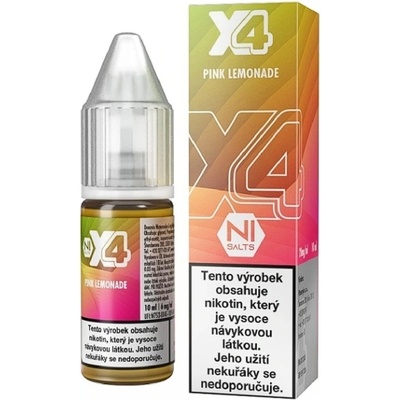 X4 Bar Juice Salt Pink Lemon 10 ml 20 mg