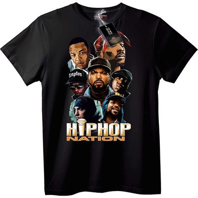 NOONEBRAND Тениска Hip Hop Nation - 2XL, White