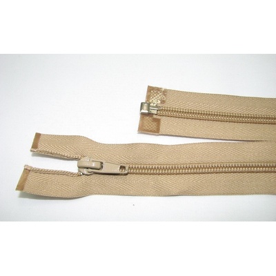 Zips špirála deliteľný 5mm - dĺžka 45cm farba béžová