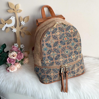 Дамска Коркова Чанта/Раница Модел-172-7