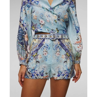 Camilla Al Manial Palace lněné dámské šortky Memoirs