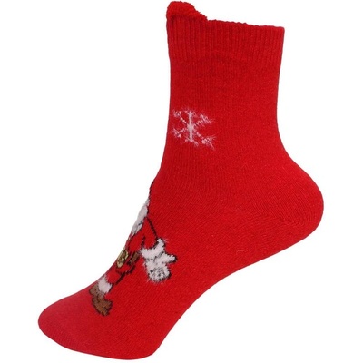 Червени вълнени чорапи с Дядо Коледа