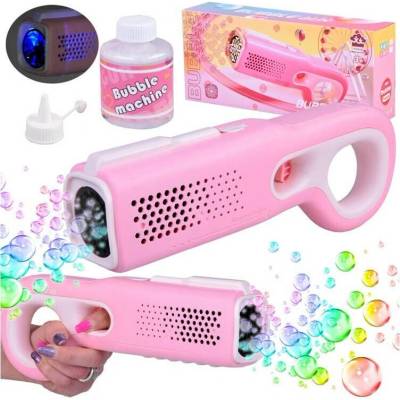 ZA4944R Bazuka na mýdlové bubliny Bubble machine Růžová