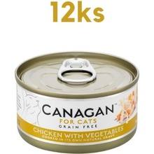 Canagan Cat Kuře se zeleninou 12 x 75 g