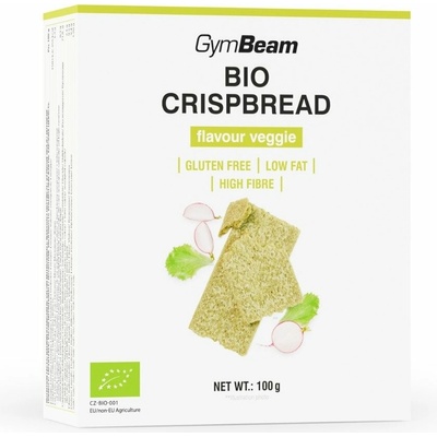 GymBeam Bio Knäckebrot zeleninový mix 100 g