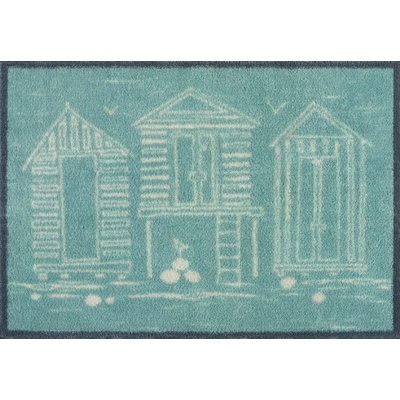 Turtle Mat Beach Huts Blue 60x85 cm
