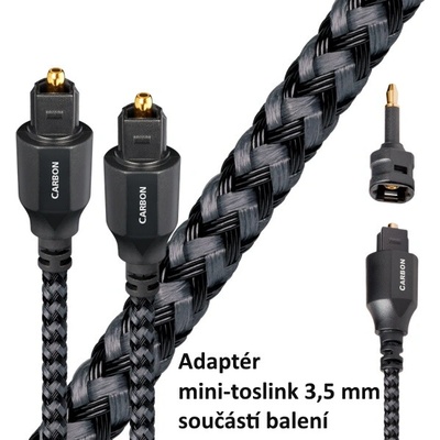 Audioquest Carbon Optilink Toslink + 3,5mm mini adaptér délka 1,5m