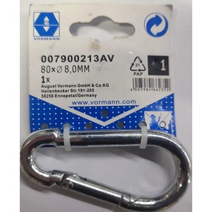 Vorman КАРАБИНА ПОЦИНКОВАНА vrn 8ММ 80x12/9 (4003984662352)