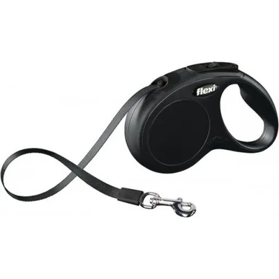 flexi Автоматичен повод FLEXI NEW Classic M черно лента 5 м. / 25 кг 03222