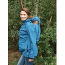 Alica 2 softshellová bunda na predné zadné nosenie detí petrolejová