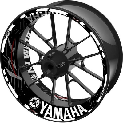 jednodílné polepy na kola YAMAHA FZ1 černo-bílá | Zboží Auto